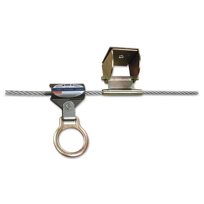 Sistema de línea de vida horizontal permanente de varios tramos Sayfline™, 20 pies de largo, cable galvanizado, de varios tramos