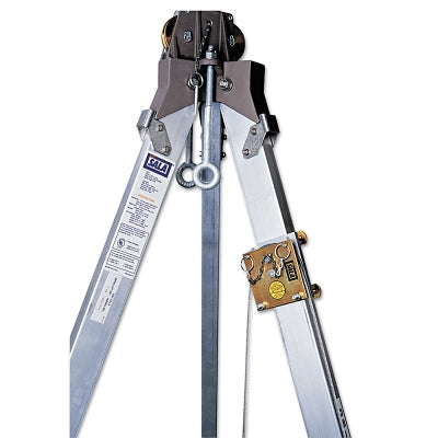 Advanced tripod pulleys for confined spaces, 3 legs