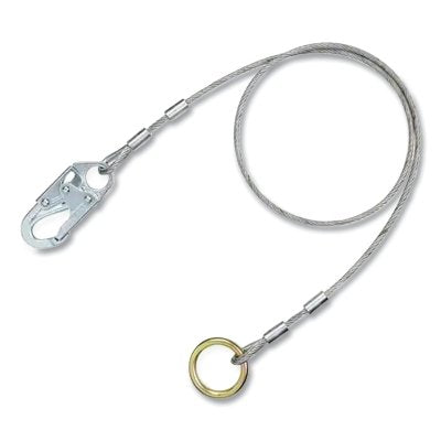 Extensión de anclaje de cable PROTECTA® PRO™, 8 pies de largo, cable de acero galvanizado, gancho de seguridad