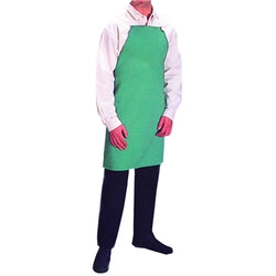 Apron with bib, 45 x 35 inches, vinyl, green