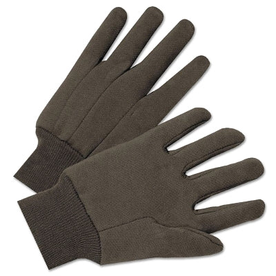Jersey gloves, large, brown, cotton