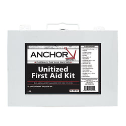 First aid kit for 16 people, ANSI, unified, steel case