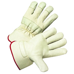 Guantes de cuero, talla 3XL, piel de vaca, lona, ??gris, amarillo