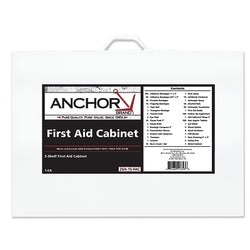 2-Shelf First Aid Kit, ANSI Z308.1-2015, Steel, Includes 500 Pieces