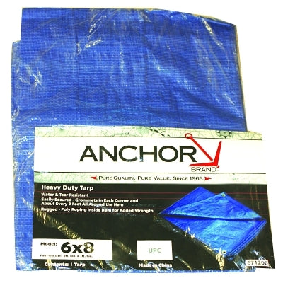 Lona multiusos, 4,5 m de ancho x 7,6 m de largo, polietileno, azul