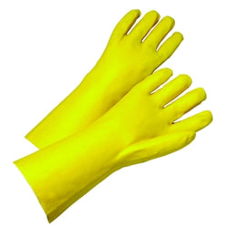 PVC coated gloves, standard soft grip, interlock cotton fabric lining, 30 cm, large, black