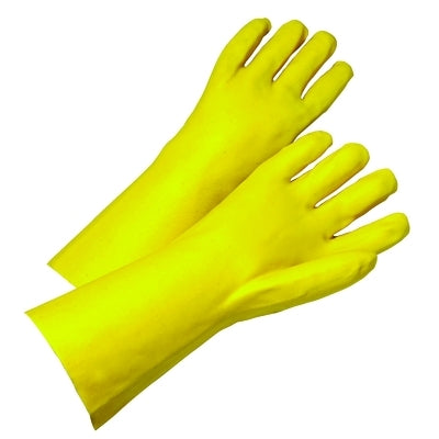 Guantes recubiertos de PVC, agarre suave estándar, forro de tejido de algodón entrelazado, 30 cm, grandes, negros