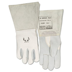 Quality welding gloves, suede cowhide, large, reddish color, for left hand