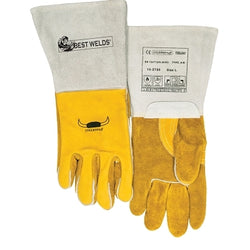 Premium welding gloves, full-grain cowhide leather, large, gold