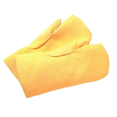 Kevlar® mittens with wool lining for high temperatures, yellow, large