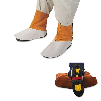 Polainas de cuero marrón, talla única