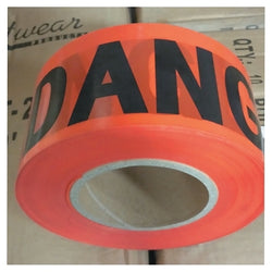 Economy Barrier Tape, 3 Inch x 1000 Feet, Red, Danger