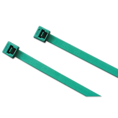 Detectable metal cable tie, 50 lb tensile strength, 7.6 in long, teal color, 1000 units per bag