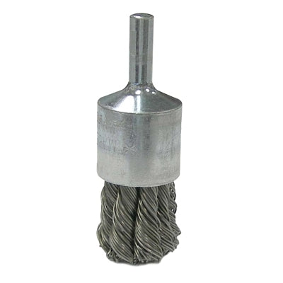 Cepillos de alambre con nudos montados en el vástago, 3/4 pulg. x 0,014 pulg.
