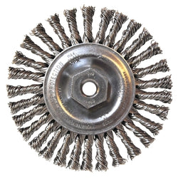 Cepillo de rueda dentada para limpieza de acero inoxidable/aluminio, 4 x 3/16, 0,02, 3/8 - 24