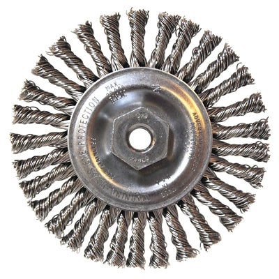 Cepillo de rueda dentada para limpieza de acero inoxidable/aluminio, 4 x 3/16, 0,02, 3/8 - 24