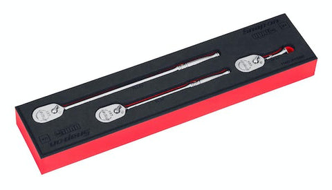 Juego de trinquete con tecnología Dual 80® con accionamiento de 1/4" y organización PRO-FI™ de 3 piezas (rojo)