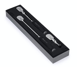 Juego esencial de trinquete de agarre suave con accionamiento de 1/4" y organización PRO-FI™ (titanio oscuro) de 3 piezas