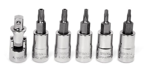 Juego de juntas universales y puntas a prueba de manipulaciones TORX® de 6 piezas