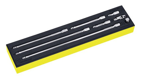 Juego de 8 piezas de extensión de accionamiento de 1/4", junta universal y adaptador con organización PRO-FI™ (alta visibilidad)