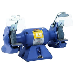 Amoladora industrial de 7", ruedas de grano 36/60, soporte de acero, escape de hierro, simple, 3600 rpm