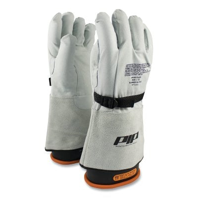 Guantes protectores de piel de cabra flor, sin forro, blancos, talla 8