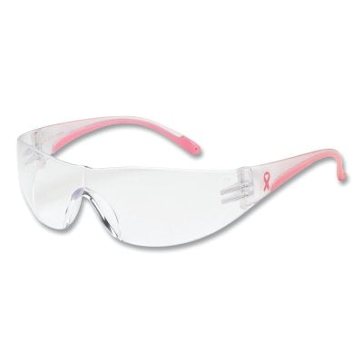Gafas de seguridad sin montura Eva®, lentes de policarbonato rosa, marco recubierto de policarbonato/caucho rosa, antirayaduras