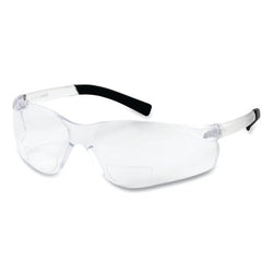 Gafas de seguridad sin montura Zenon Z13R™, lentes transparentes de policarbonato, antirayaduras, montura transparente con puntas negras, +1,75 dioptrías