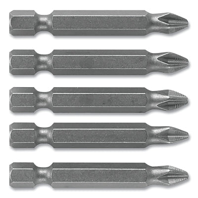 Puntas Phillips Power Bits, n.° 2, Phillips, 2 pulgadas de largo, paquete de 5