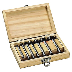 16-piece Forstner bit set, 1/8 in. increments, chrome vanadium steel