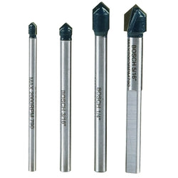 4-piece glass and tile drill bit set