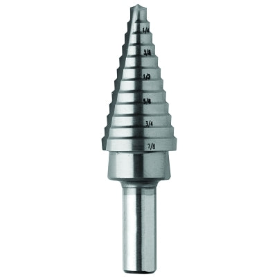 Brocas de acero de alta velocidad, 1/8 pulg. a 1/2 pulg., 13 pasos