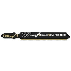 T-shank carbide-tipped jigsaw blades for stainless steel, 3 1/4 in., 14 teeth per inch