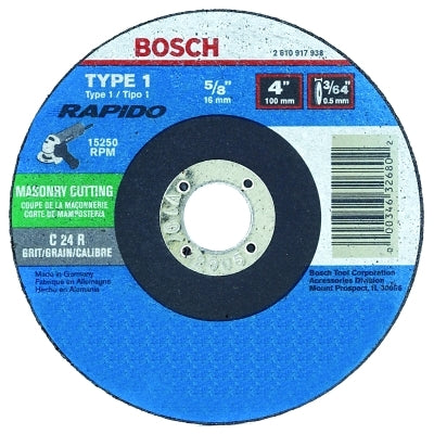 Disco de corte fino/rápido tipo 1A (ISO 41), eje de 4 1/2", 7/8", grano AS60INOX-BF