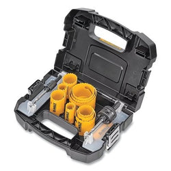 Kit de sierra de corona bimetálica de 14 piezas, amarillo