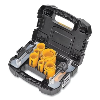 Kit de sierra de corona bimetálica de 14 piezas, amarillo