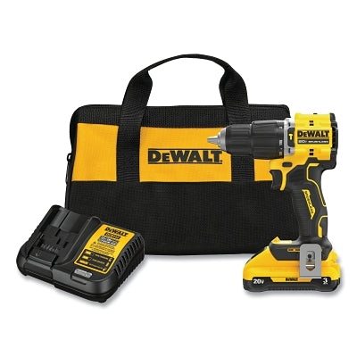 Taladro percutor inalámbrico sin escobillas ATOMIC™ 20 V MAX*, 1/2 pulg., hasta 1650 RPM, gancho para herramientas/cinturón