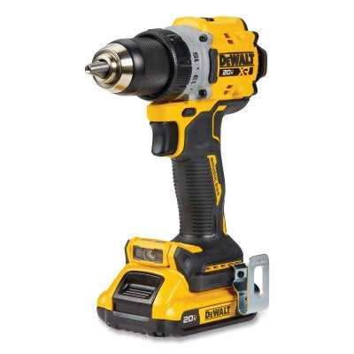 Taladro percutor/atornillador inalámbrico sin escobillas XR® de 20 V MÁX.*, mandril de 1/2 pulg., incluye DCD1007, mango lateral y gancho para cinturón