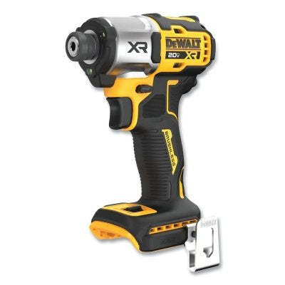 Atornillador de impacto XR® de 3 velocidades y 20 V MAX* de 1/4 pulg., 12 V, 3400 RPM, incluye herramienta, 2 baterías (POWERSTATE™ y 2,0 Ah), cargador, gancho para cinturón y bolsa.
