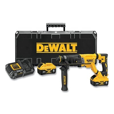 SDS PLUS Cordless Rotary Hammer Kit with D-Handle, Brushless, 20V Max, 1-1/8 in., D-Handle