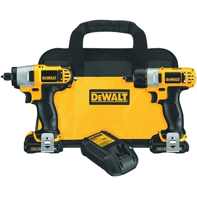 12V Max Cordless Combo Kits: DCF610 1/4" Screwdriver and DCF815 1/4" Impact Driver