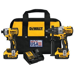 20V MAX* XR® Cordless Brushless Impact Driver and Hammer Drill Combo Kit with 1/2 in. Chuck, Lithium-Ion, 3250 RPM