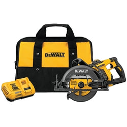 Kit de sierra inalámbrica FLEXVOLT® con transmisión por tornillo sin fin, 60 V, diámetro de hoja de 7-1/4 in, mandril de 5/8 in, solo herramienta