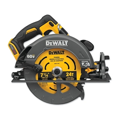 60V MAX* Cordless Brushless Circular Saw, 7-1/4 in. Diameter, 5/8 in. Arbor Diameter, 5800 RPM, Kit Includes Blade, Wrench, Battery and Charger.