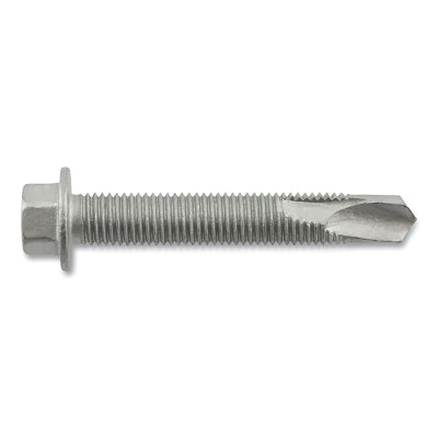 Tornillos estructurales autoperforantes Dril-Flex®, cabeza hexagonal con arandela, n.° 12-14 dientes por pulgada, 1 pulg. de largo, punta n.° 3, acabado Stalgard SUB