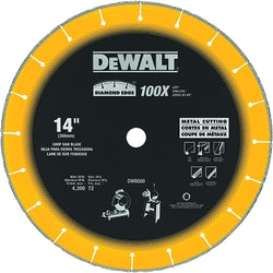 Diamond-edged cutting saw blades, 14 inches, 1-inch arbor