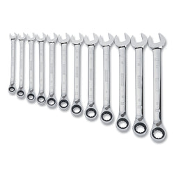 12-piece reversible ratchet wrench set, SAE, 1/4 in. to 7/8 in.