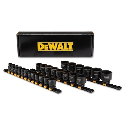 Impact socket set, 48 pieces, 3/8 in., 6-point, combination