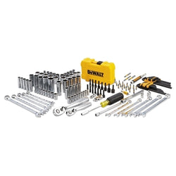 Mechanic's tool set, 142 pieces, with 1/4 in and 3/8 in drive, 6 bits