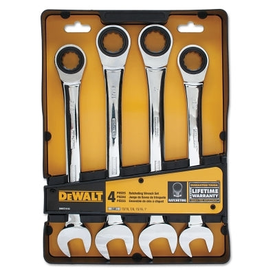 4-Piece Ratchet Combination Wrench Set, Metric